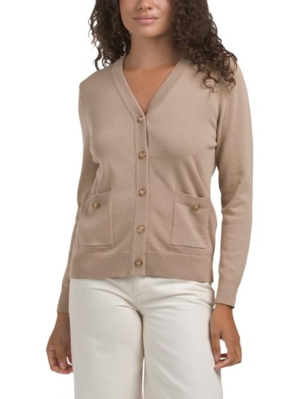 NANCY YANG Button Front Cardigan